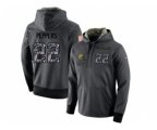 Cleveland Browns #22 Jabrill Peppers Stitched Black Anthracite Salute to Service Player Performance Hoodie