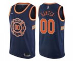 New York Knicks #00 Enes Kanter Authentic Navy Blue NBA Jersey - City Edition