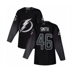 Tampa Bay Lightning #46 Gemel Smith Authentic Black Alternate Hockey Jersey