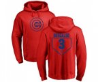Baseball Chicago Cubs #3 Daniel Descalso Red RBI Pullover Hoodie