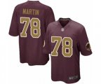 Washington Redskins #78 Wes Martin Game Burgundy Red Gold Number Alternate 80TH Anniversary Football Jersey
