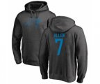 Carolina Panthers #7 Kyle Allen Ash One Color Pullover Hoodie