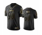 Pittsburgh Steelers #90 T. J. Watt Limited Black Golden Edition Football Jersey