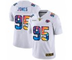 Kansas City Chiefs #95 Chris Jones White Multi-Color 2020 Football Crucial Catch Limited Football Jersey