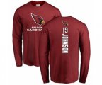Arizona Cardinals #19 KeeSean Johnson Maroon Backer Long Sleeve T-Shirt
