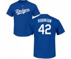 Los Angeles Dodgers #42 Jackie Robinson Royal Blue Name & Number T-Shirt
