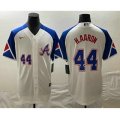 Atlanta Braves #44 Hank Aaron Number White 2023 City Connect Cool Base Stitched Jersey