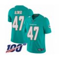 Miami Dolphins #47 Kiko Alonso Aqua Green Team Color Vapor Untouchable Limited Player 100th Season Football Jersey
