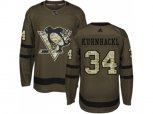 Adidas Pittsburgh Penguins #34 Tom Kuhnhackl Green Salute to Service Stitched NHL Jersey