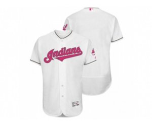 Cleveland Indians White Home 2016 Mother Day Flex Base Jersey