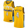 Denver Nuggets #4 Paul Millsap Authentic Gold Alternate NBA Jersey Statement Edition