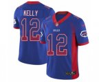 Buffalo Bills #12 Jim Kelly Limited Royal Blue Rush Drift Fashion NFL Jersey