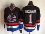 Vancouver Canucks #1 Kirk Mclean Throwback black NHL jerseys