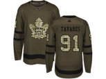 Toronto Maple Leafs #91 John Tavares Green Salute to Service Stitched NHL Jersey