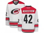Carolina Hurricanes #42 Joakim Nordstrom Authentic White Away NHL Jersey
