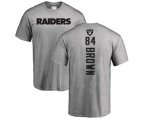 Oakland Raiders #84 Antonio Brown Ash Backer T-Shirt