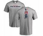 Houston Texans #29 Andre Hal Ash Backer T-Shirt