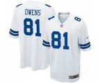 Dallas Cowboys #81 Terrell Owens Game White Football Jersey