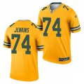 Green Bay Packers #74 Elgton Jenkins Nike Gold 2021 Inverted Legend Jersey