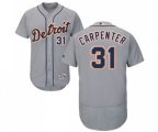 Detroit Tigers #31 Ryan Carpenter Grey Road Flex Base Authentic Collection Baseball Jersey