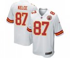 Kansas City Chiefs #87 Travis Kelce Game White Football Jersey