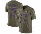 Baltimore Ravens #37 Iman Marshall Limited Olive 2017 Salute to Service Football Jersey