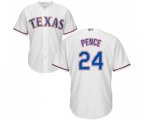 Texas Rangers #24 Hunter Pence Replica White Home Cool Base Baseball Jersey