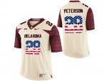 2016 US Flag Fashion Men's Oklahoma Sooners Adrian Peterson #28 College Limited Football Jersey - White