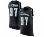 Philadelphia Eagles #97 Malik Jackson Black Rush Player Name & Number Tank Top Football Jersey
