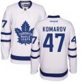 Toronto Maple Leafs #47 Leo Komarov Authentic White Away NHL Jersey