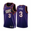 Phoenix Suns #3 Chris Paul 2022-23 Purple 75th Anniversary Icon Edition Stitched Jersey