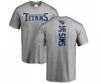 Tennessee Titans #36 LeShaun Sims Ash Backer T-Shirt