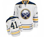 Reebok Buffalo Sabres #41 Justin Falk Authentic White Away NHL Jersey