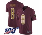 Washington Redskins #8 Case Keenum Burgundy Red Gold Number Alternate 80TH Anniversary Vapor Untouchable Limited Player 100th Season Football Jersey