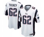 New England Patriots #62 Joe Thuney Game White Football Jersey