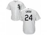 Chicago White Sox #24 Joe Crede Authentic White Home Cool Base MLB Jersey