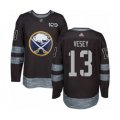 Buffalo Sabres #13 Jimmy Vesey Authentic Black 1917-2017 100th Anniversary Hockey Jersey