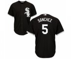 Chicago White Sox #5 Yolmer Sanchez Replica Black Alternate Home Cool Base Baseball Jersey