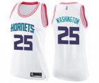 Women's Charlotte Hornets #25 PJ Washington Swingman White Pink Fashion Basketball Jersey