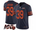 Chicago Bears #39 Eddie Jackson Limited Navy Blue Rush Vapor Untouchable 100th Season Football Jersey