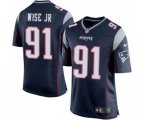 New England Patriots #91 Deatrich Wise Jr Game Navy Blue Team Color Football Jersey