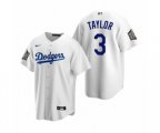 Los Angeles Dodgers Chris Taylor White 2020 World Series Replica Jersey