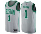 Boston Celtics #1 Walter Brown Swingman Gray NBA Jersey - City Edition