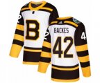 Adidas Boston Bruins #42 David Backes Authentic White 2019 Winter Classic NHL Jersey