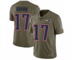 New England Patriots #17 Antonio Brown Limited Olive 2017 Salute to Service Football Jersey