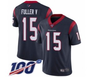 Houston Texans #15 Will Fuller V Navy Blue Team Color Vapor Untouchable Limited Player 100th Season Football Jersey