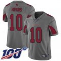 Arizona Cardinals #10 DeAndre Hopkins Silver Stitched NFL Limited Inverted Legend 100th Season Jersey