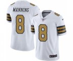 New Orleans Saints #8 Archie Manning Limited White Rush Vapor Untouchable Football Jersey