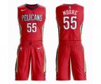 New Orleans Pelicans #55 E'Twaun Moore Swingman Red Basketball Suit Jersey Statement Edition