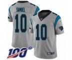 Carolina Panthers #10 Curtis Samuel Silver Inverted Legend Limited 100th Season Football Jersey